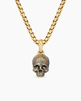 Memento Mori Skull Amulet in 18K Yellow Gold