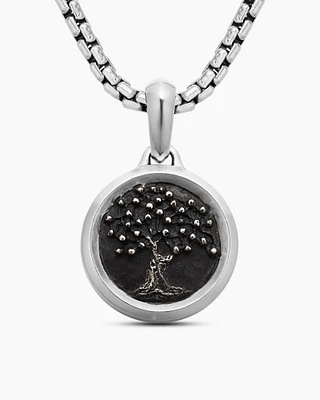 Tree of Life Amulet in Sterling Silver with Bronze, 22.8mm