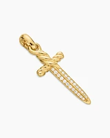 Petrvs® Dagger Amulet in 18K Yellow Gold with Diamonds, 31.5mm