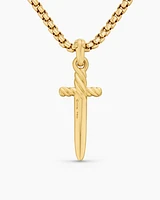 Petrvs® Dagger Amulet in 18K Yellow Gold with Diamonds, 31.5mm