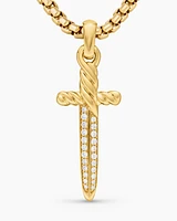 Petrvs® Dagger Amulet in 18K Yellow Gold with Diamonds, 31.5mm
