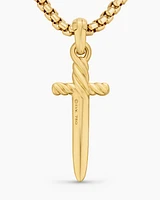 Petrvs® Dagger Amulet in 18K Yellow Gold with Diamonds, 31.5mm