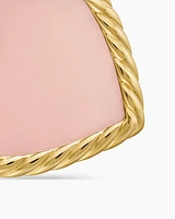 DY Elements® Heart Amulet in 18K Yellow Gold with Pink Opal and Diamonds