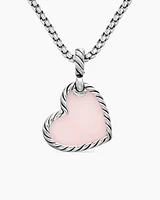DY Elements® Heart Amulet in Sterling Silver with Pink Opal and Diamonds