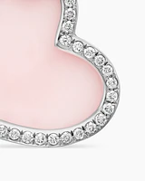 DY Elements® Heart Amulet in Sterling Silver with Pink Opal and Diamonds