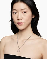 DY Elements® Heart Amulet in Sterling Silver with Pink Opal and Diamonds