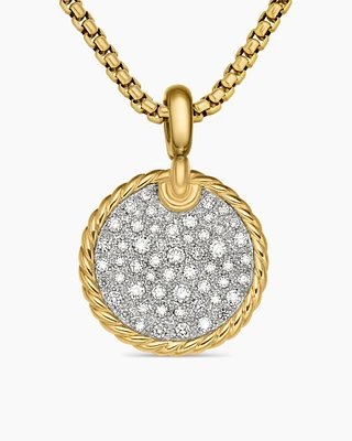 DY Elements® Disc Pendant in 18K Yellow Gold with Diamonds