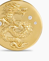 Dragon Amulet in 18K Yellow Gold with Diamonds