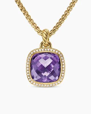 Albion® Pendant in 18K Yellow Gold with Amethyst and Diamonds