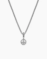 Micro Pavé Peace Sign Amulet in Sterling Silver with Diamonds, 7.6mm