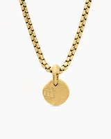 Shipwreck Coin Amulet in 18K Yellow Gold, 17mm