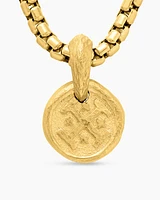 Shipwreck Coin Amulet in 18K Yellow Gold, 17mm