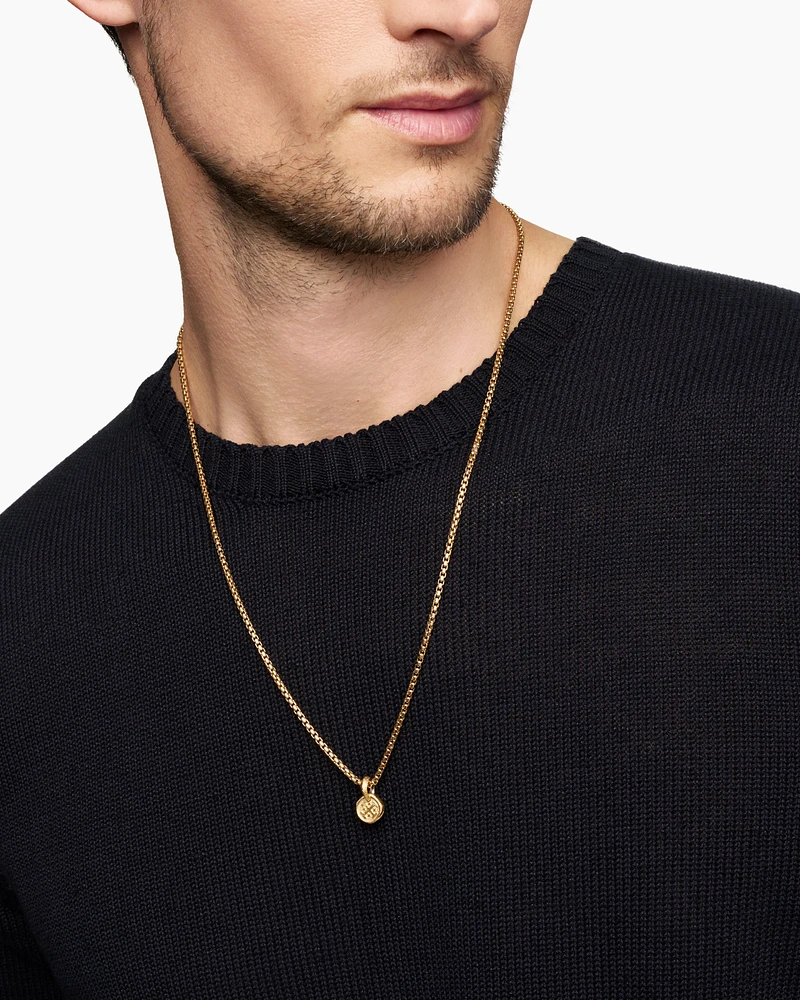 Shipwreck Coin Amulet in 18K Yellow Gold, 17mm