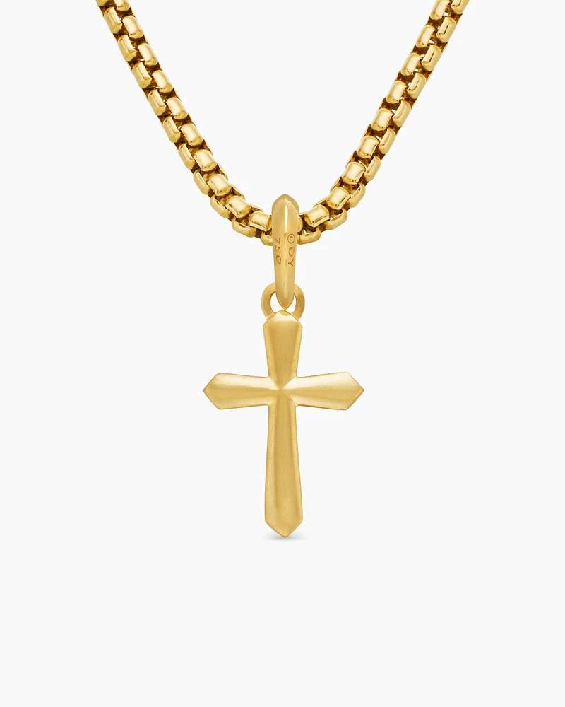 Cross Amulet in 18K Yellow Gold, 35mm