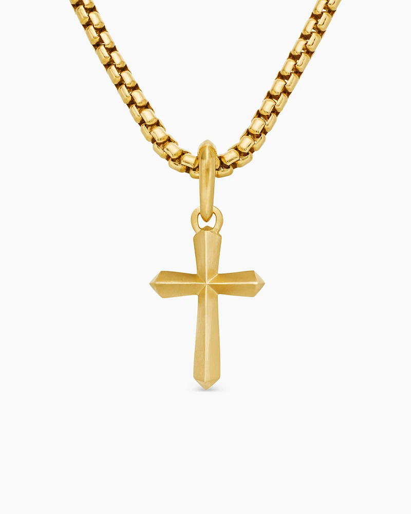 Cross Amulet in 18K Yellow Gold, 35mm
