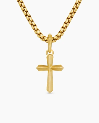 Cross Amulet in 18K Yellow Gold, 35mm