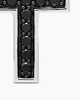 Streamline® Cross Pendant in Sterling Silver with Black Diamonds