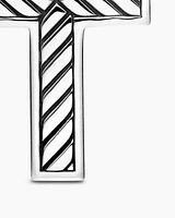 Streamline® Cross Pendant in Sterling Silver with Black Diamonds