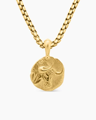 Taurus Amulet in 18K Yellow Gold, 27mm