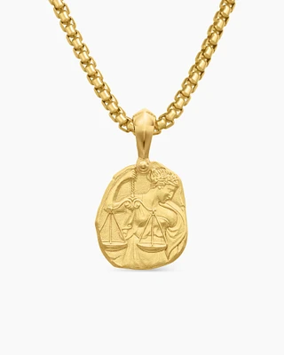 Libra Amulet in 18K Yellow Gold, 27mm