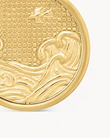 Water and Fire Duality Amulet in 18K Yellow Gold, 30mm