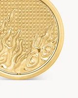 Water and Fire Duality Amulet in 18K Yellow Gold, 30mm