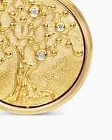 Life and Death Duality Amulet in 18K Yellow Gold with Diamonds, 30mm