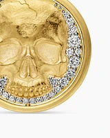 Life and Death Duality Amulet in 18K Yellow Gold with Diamonds, 30mm