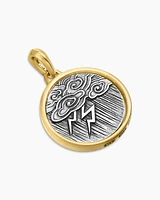 Storm Duality Amulet in Sterling Silver with 18K Yellow Gold, 30mm