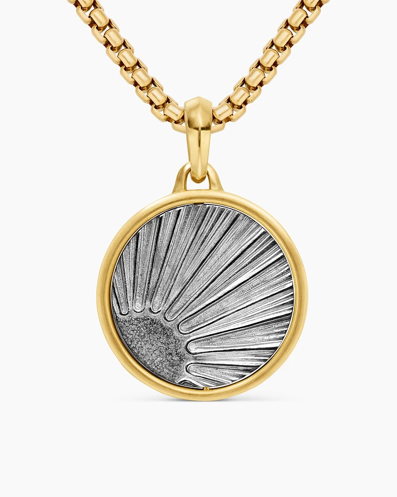 Storm Duality Amulet in Sterling Silver with 18K Yellow Gold, 30mm