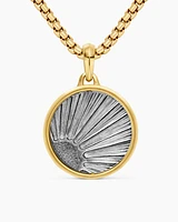 Storm Duality Amulet in Sterling Silver with 18K Yellow Gold, 30mm