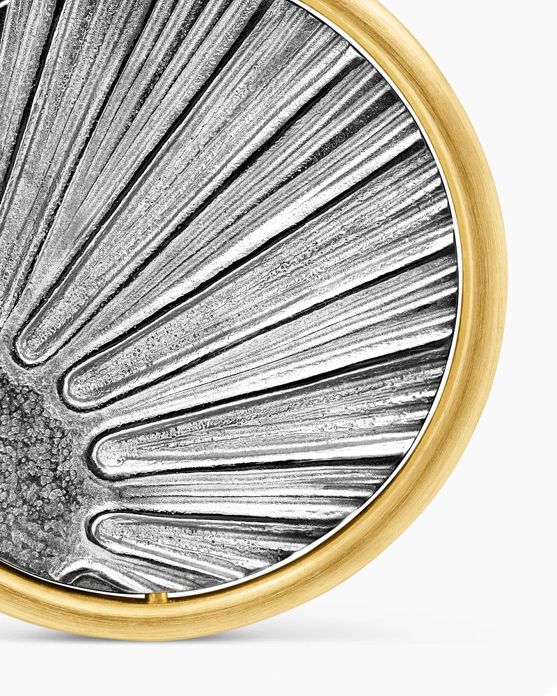 Storm Duality Amulet in Sterling Silver with 18K Yellow Gold, 30mm