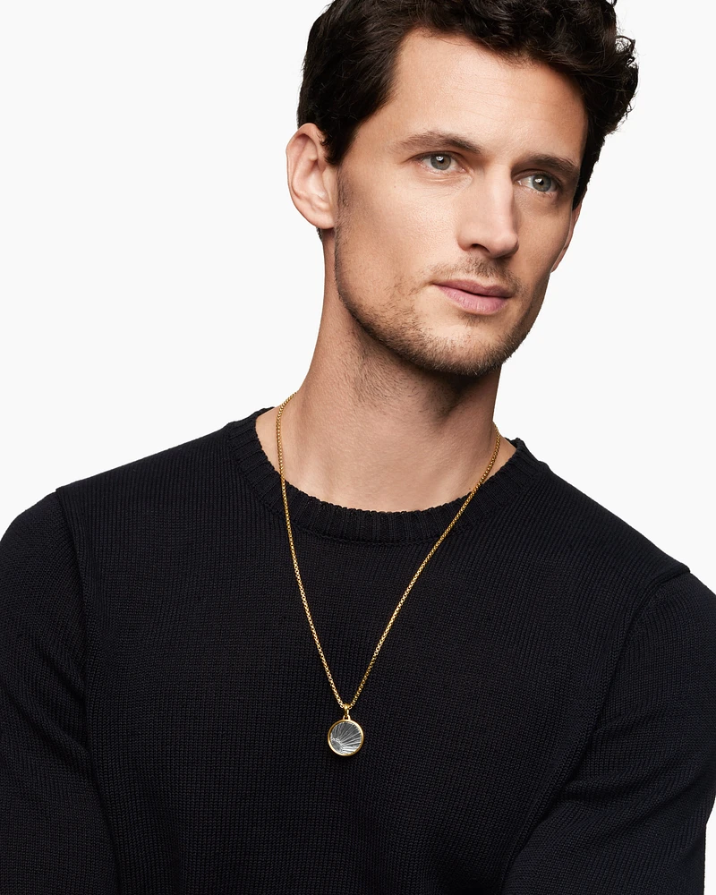 Storm Duality Amulet in Sterling Silver with 18K Yellow Gold, 30mm