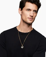 Storm Duality Amulet in Sterling Silver with 18K Yellow Gold, 30mm