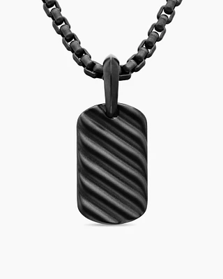 Sculpted Cable Tag in Black Titanium