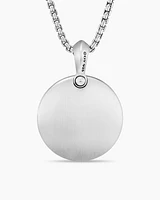 Petrvs® Wolf Amulet in Sterling Silver with Black Diamonds, 21mm