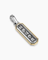 Honor Amulet in Sterling Silver with 14K Yellow Gold, 27mm