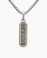 Honor Amulet in Sterling Silver with 14K Yellow Gold, 27mm