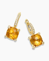 Chatelaine Drop Earrings in 18K Yellow Gold with Diamonds, 11mm