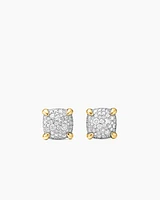 Chatelaine® Stud Earrings in 18K Yellow Gold with Pavé Diamonds