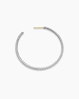 Pavé Hoop Earrings in Sterling Silver with Diamonds