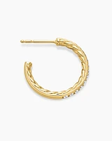 Pavé Hoop Earrings in 18K Yellow Gold with Diamonds