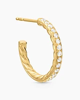 Pavé Hoop Earrings in 18K Yellow Gold with Diamonds