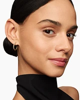 Pavé Hoop Earrings in 18K Yellow Gold with Diamonds