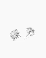 Starburst Stud Earrings in 18K Gold with Diamonds