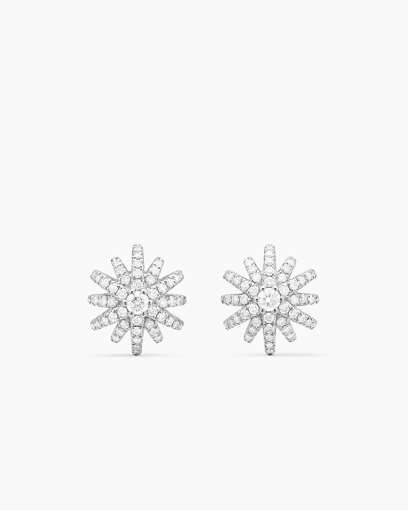 Starburst Stud Earrings in 18K Gold with Diamonds