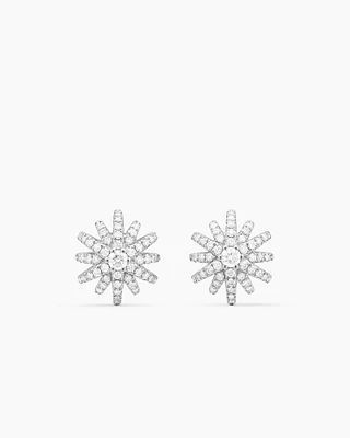 Starburst Stud Earrings in 18K Gold with Diamonds