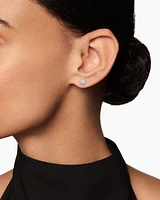 Petite Starburst Stud Earrings in 18K Gold with Diamonds