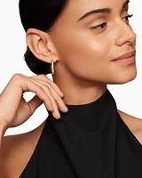 Petite Helena Wrap Hoop Earrings in Sterling Silver with 18K Yellow Gold and Diamonds