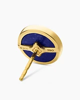 Petite DY Elements® Stud Earrings in 18K Yellow Gold with Lapis and Diamonds, 11mm